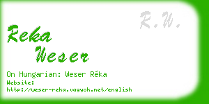 reka weser business card